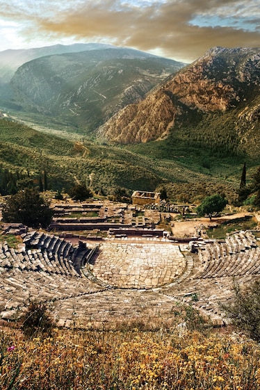 the amphitheater of Delphi