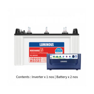 Luminous Eco Volt Neo 1650 with Red Charge RC16000 135Ah – 2 Batteries