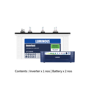 Luminous Eco Volt Neo 2300 2KVA 24V with Inver Last ILTJ18148 150Ah – 2 Batteries