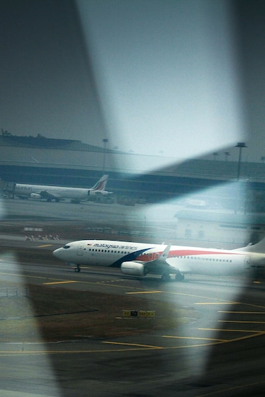 A Malaysia Airlines plane on the tarmac at Kuala Lumpur International Airport