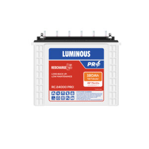 Luminous Red Charge RC24000 PRO – 180Ah Tall Tubular Battery